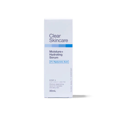 Clear Skincare Moisture+ Hydrating Serum With 2% Hyaluronic Acid 30ml